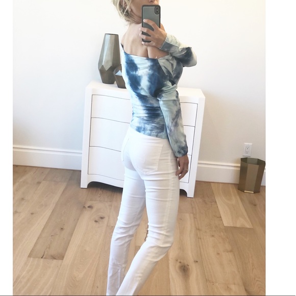 NEWPORT Blue Tie Dye Off Shoulder Top - Picture 11 of 11